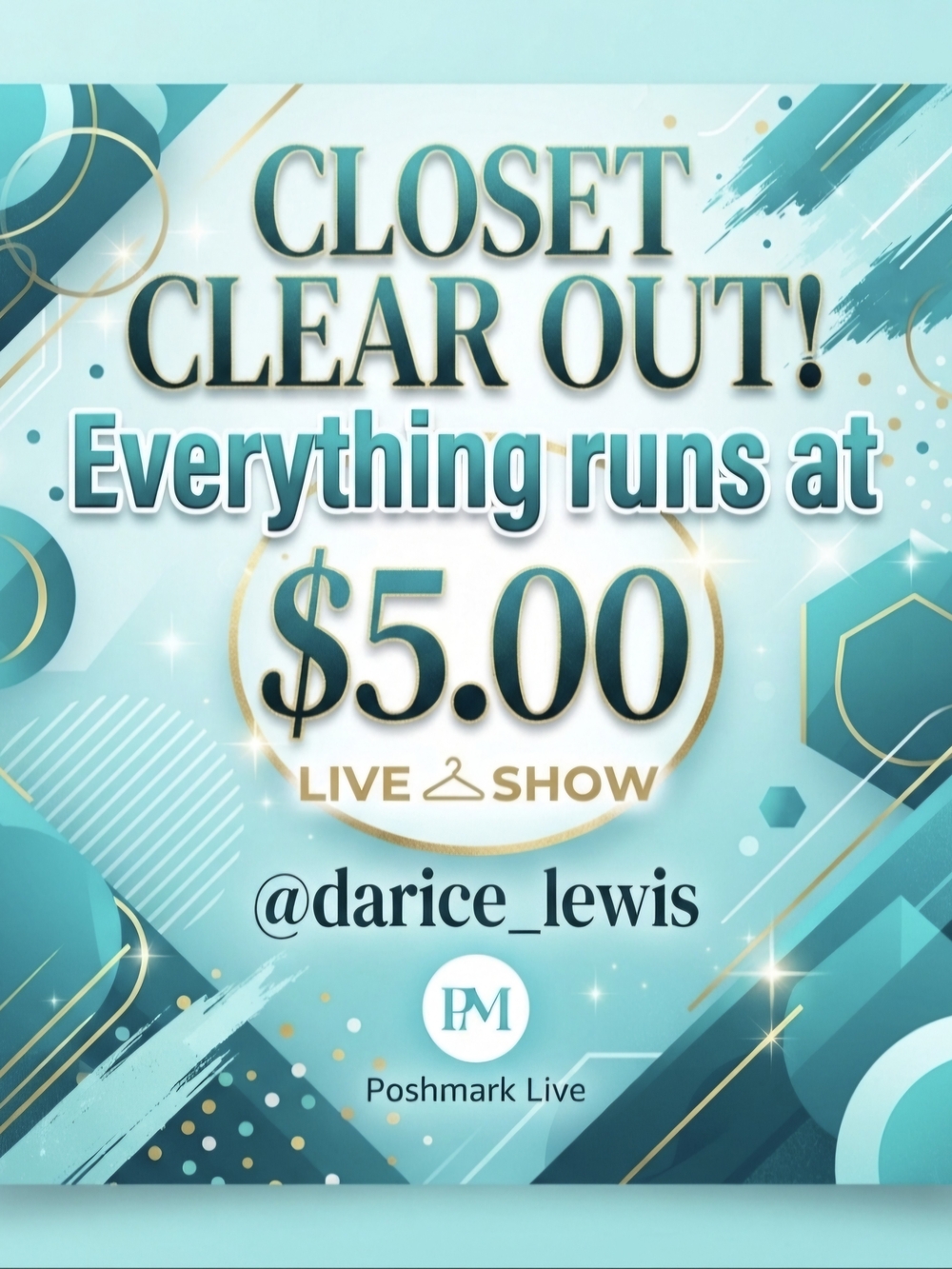 Closet Clear Out - $5.00 Runs!
